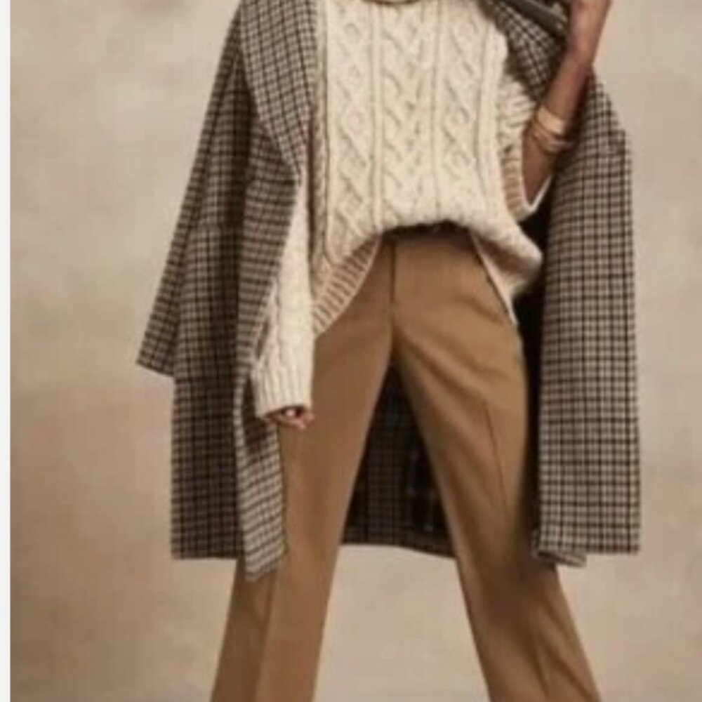 NEW!  $119 BANANA REPUBLIC Logan Trouser PANTS Size 12 Deep Camel